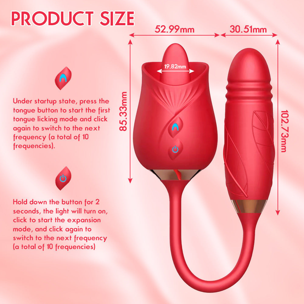 Couples Clitoral Suction Vibrator | Dual-Head Massager – Red Desired