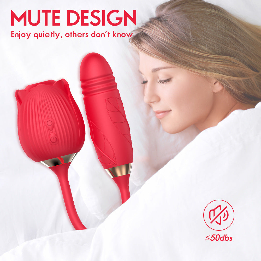 Couples Clitoral Suction Vibrator | Dual-Head Massager – Red Desired