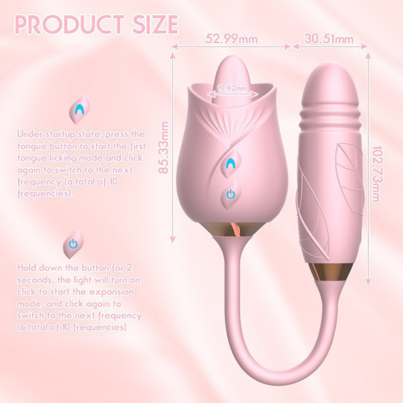 Couples Clitoral Suction Vibrator | Dual-Head Massager – Red Desired