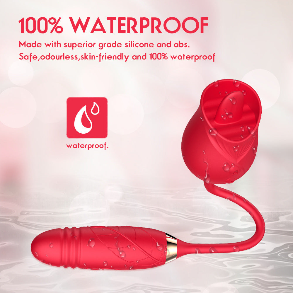 Couples Clitoral Suction Vibrator | Dual-Head Massager – Red Desired