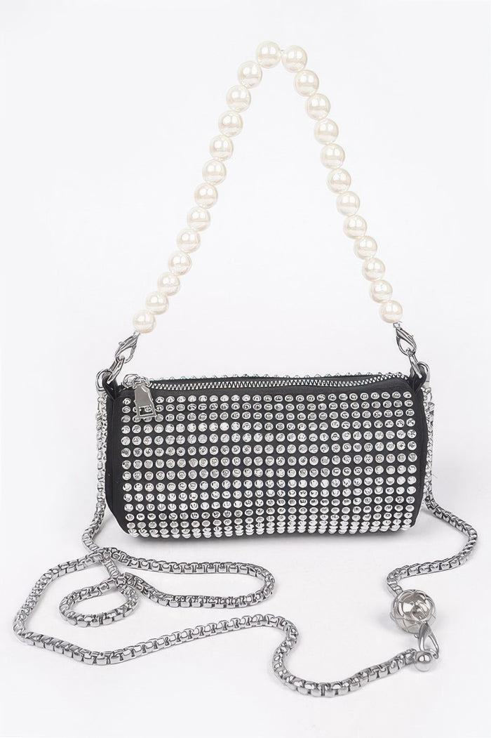 Pearl-Handle Tube Bag - front view - Red Desired