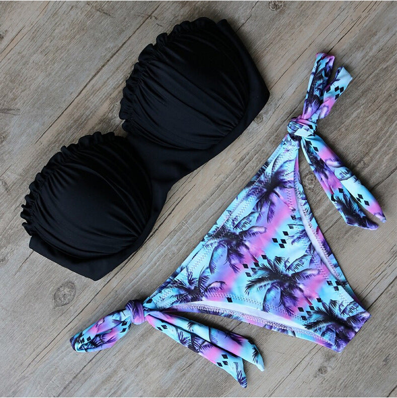 Floral Push-Up Bikini Set | Sexy Two-Piece Swimwear for Women – Red Desired
