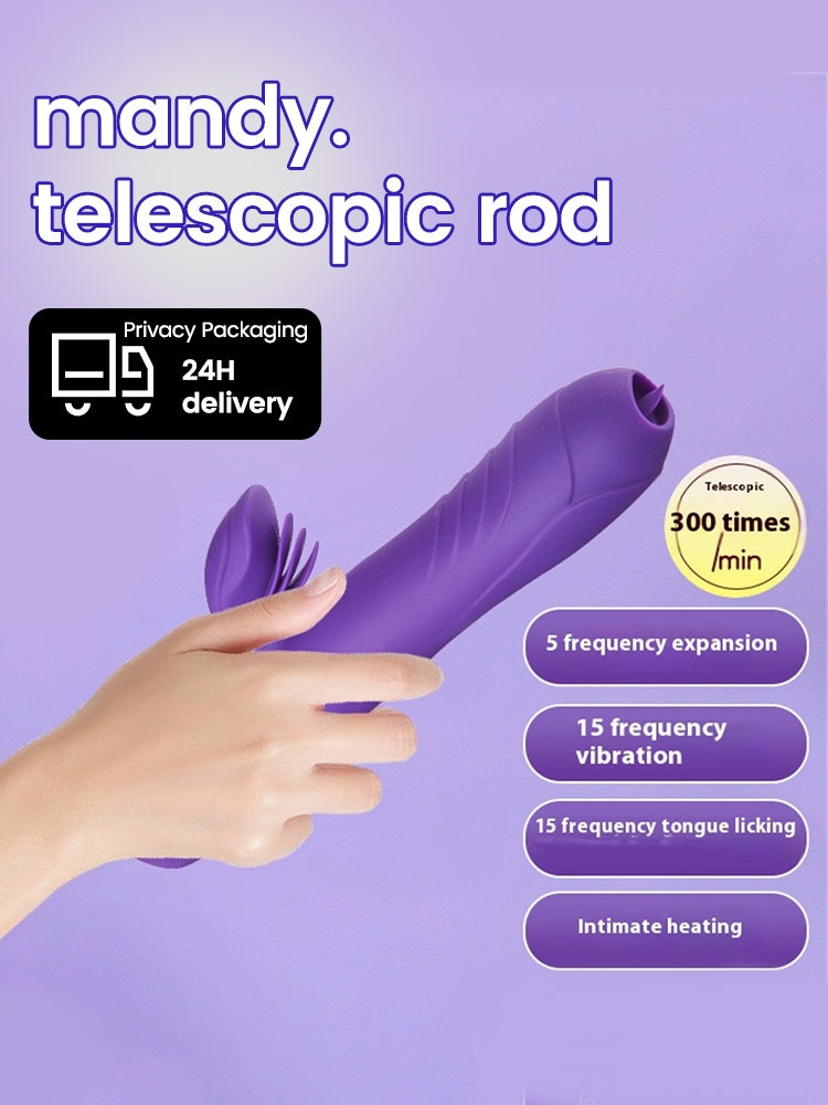 Thrusting Dildo Vibrator | G-Spot & Clitoral Stimulator – Red Desired