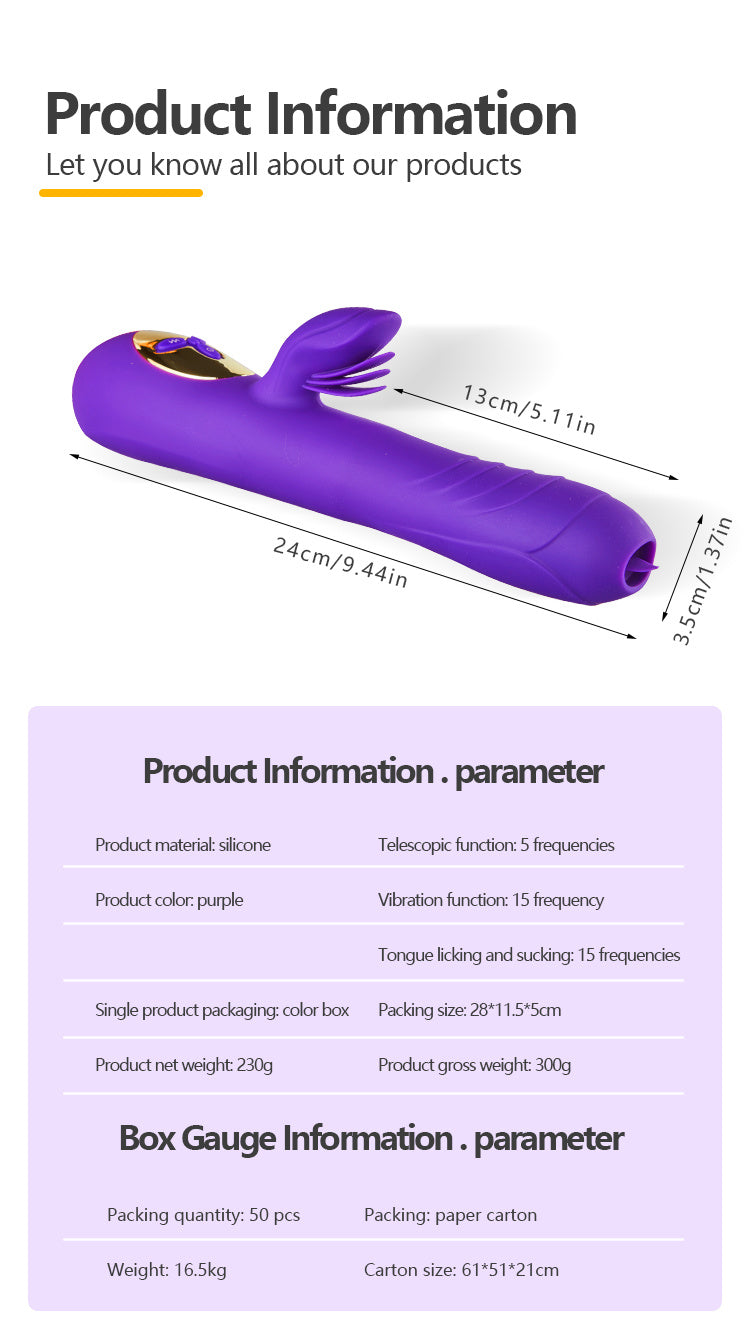 Thrusting Dildo Vibrator | G-Spot & Clitoral Stimulator – Red Desired