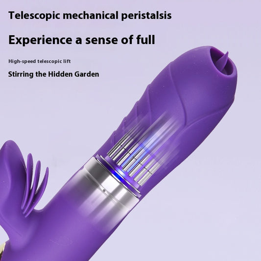 Thrusting Dildo Vibrator | G-Spot & Clitoral Stimulator – Red Desired
