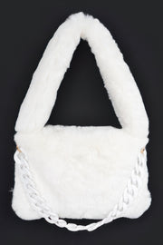 Cloud Nine Plush Shoulder Bag - alternate angle - Red Desired