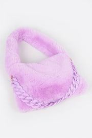 Cloud Nine Plush Shoulder Bag - color variant - Red Desired