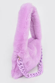 Cloud Nine Plush Shoulder Bag - detail view - Red Desired