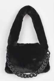 Cloud Nine Plush Shoulder Bag - front view - Red Desired