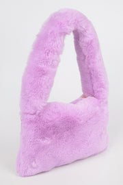 Cloud Nine Plush Shoulder Bag - interior view - Red Desired