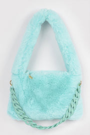 Cloud Nine Plush Shoulder Bag - styled look - Red Desired