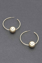 Gold-Plated Statement Earrings - close-up view - Red Desired