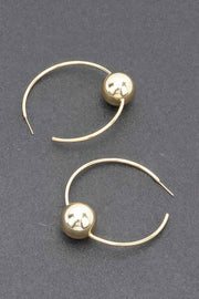Gold-Plated Statement Earrings - detail view - Red Desired