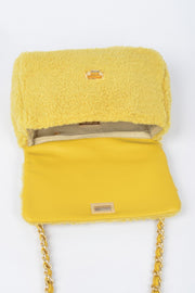 Pastel Faux Fur Shoulder Bag - alternate angle - Red Desired