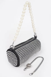 Pearl-Handle Tube Bag - back view - Red Desired