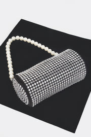Pearl-Handle Tube Bag - detail view - Red Desired