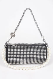 Pearl-Handle Tube Bag - side view - Red Desired