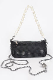 Pearl-Handle Tube Bag - styled look - Red Desired