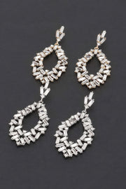 Starlight Rhinestone Earrings - alternate angle - Red Desired