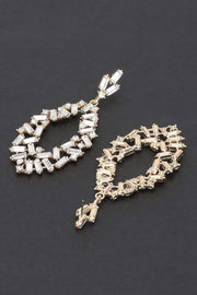 Starlight Rhinestone Earrings - detail view - Red Desired