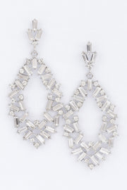 Starlight Rhinestone Earrings - styled view - Red Desired